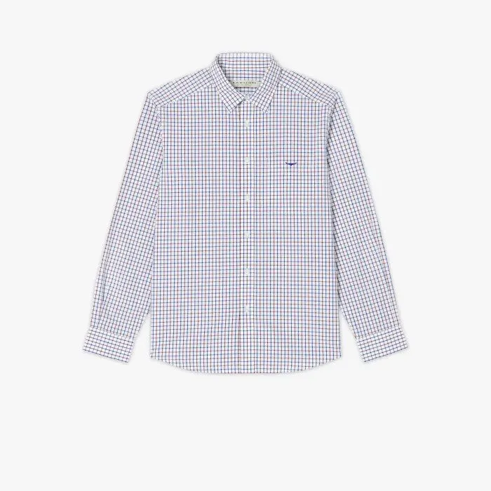 R.M.Williams - Collins Shirt - Check - Navy/Burgundy/White