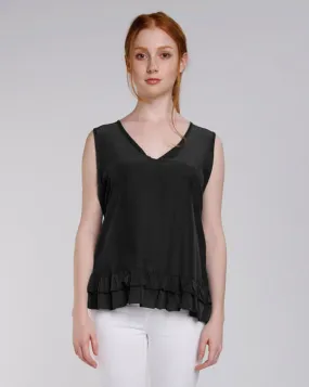 Ruffle Hem V-Neck Tank Top