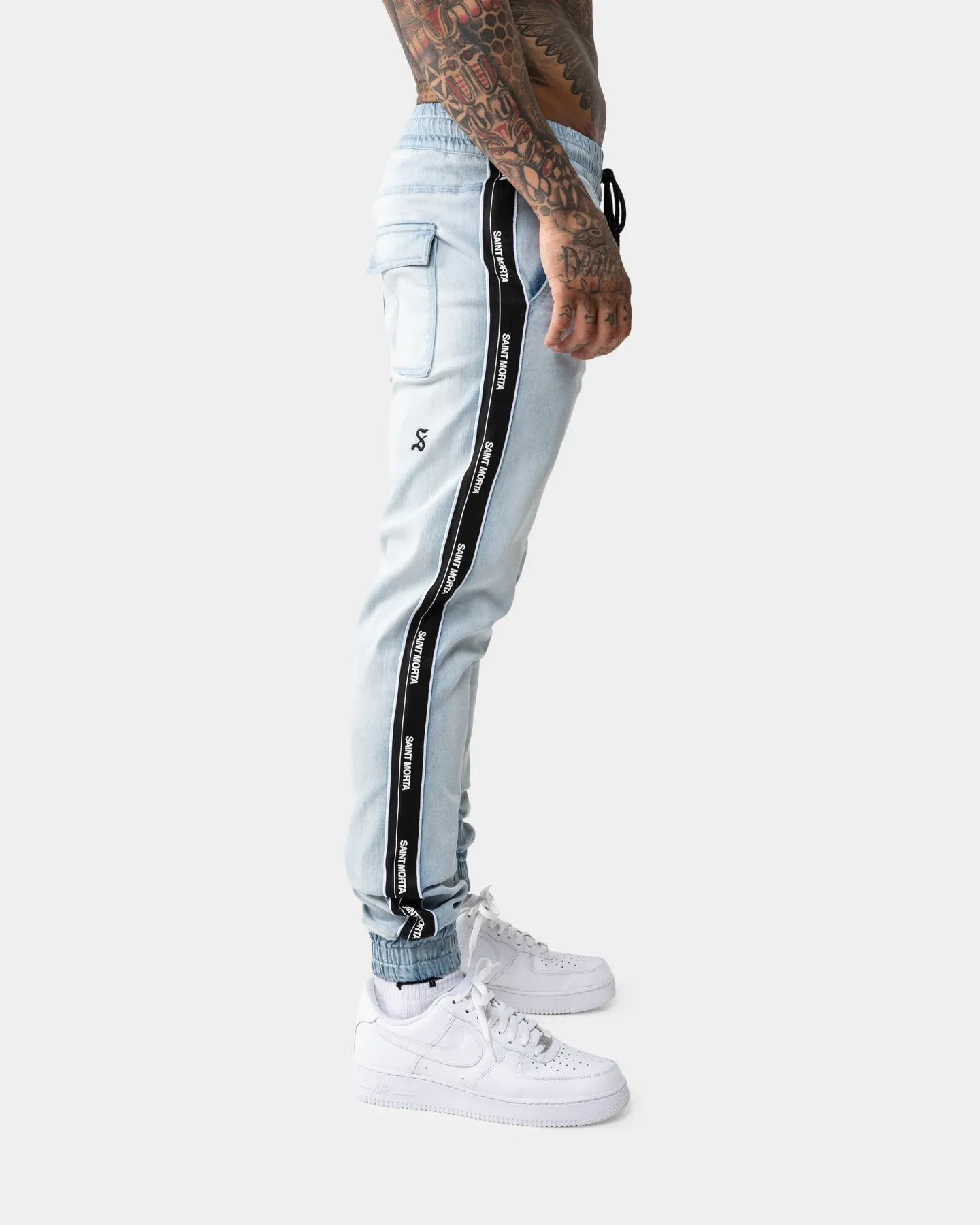 Saint Morta Coleman Denim Jogger Light Blue