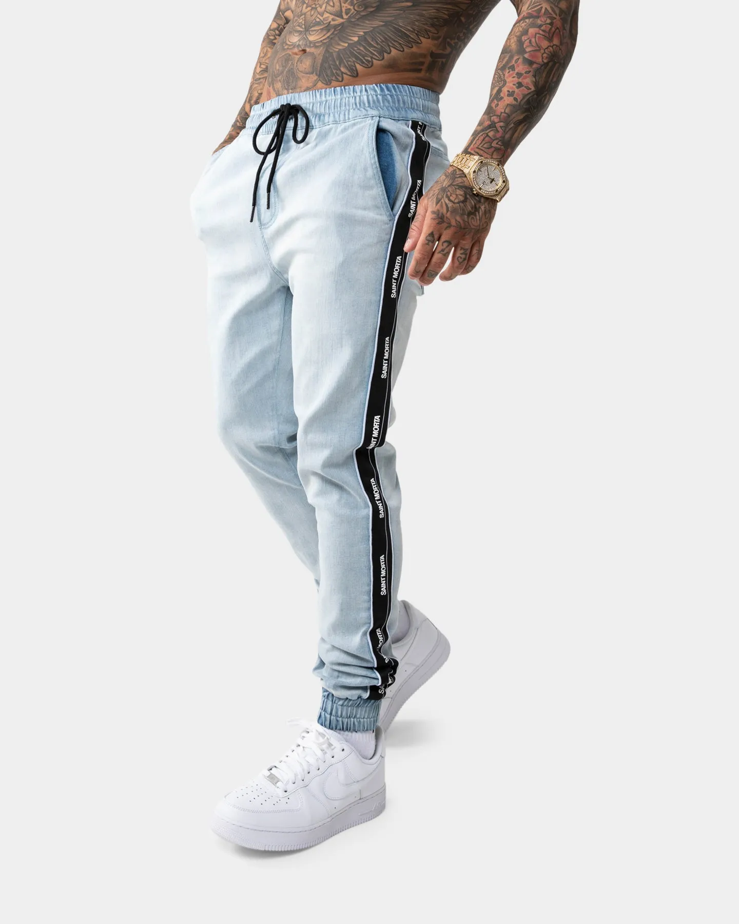 Saint Morta Coleman Denim Jogger Light Blue