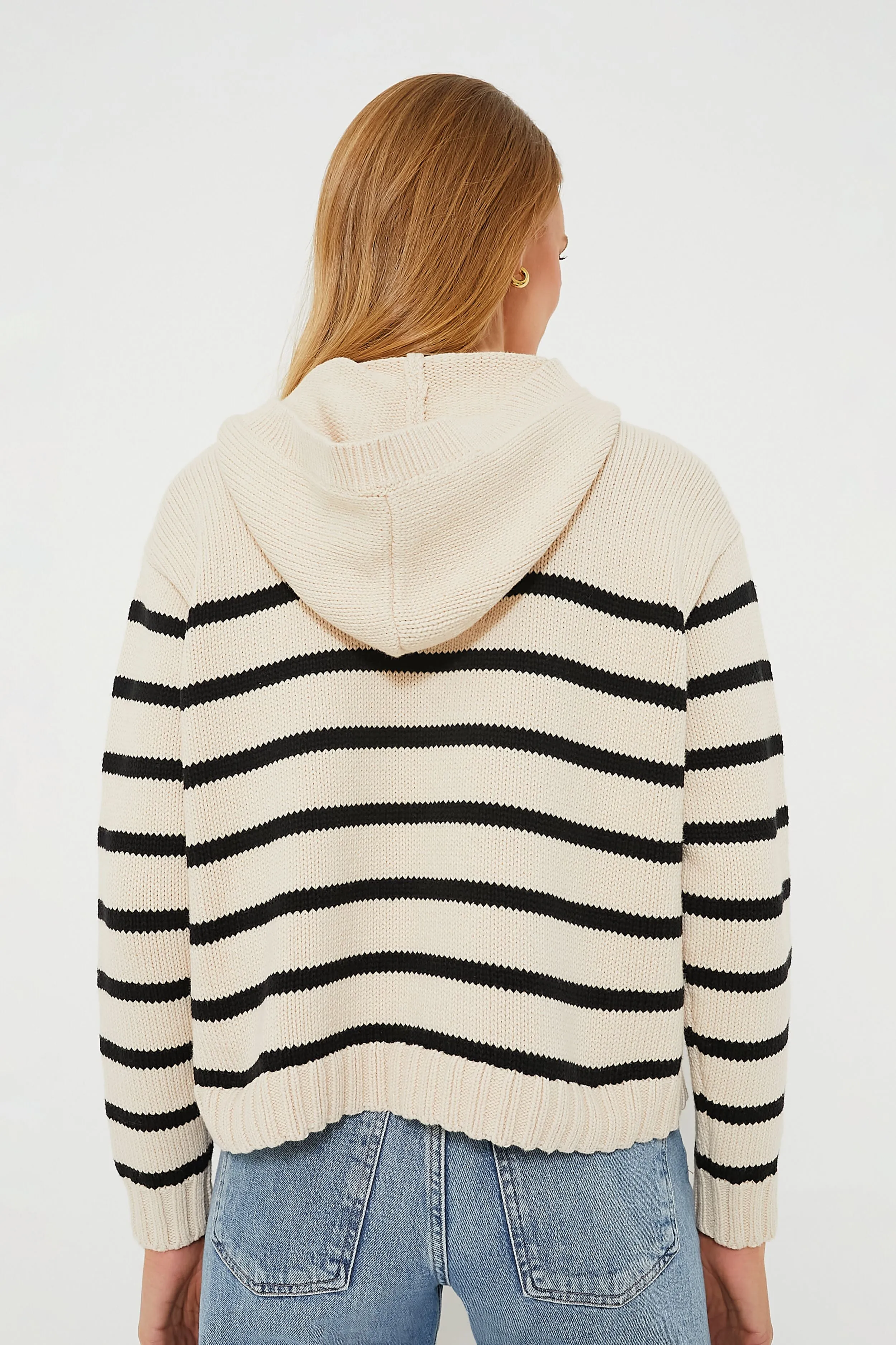 Sandstone and Black Striped Bretagne Sweater