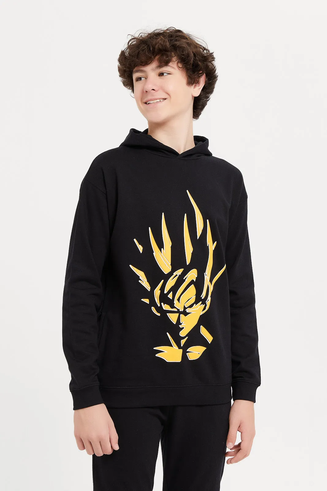 Senior Boys Black Dragon Ball Z Oversize Sweatshirt