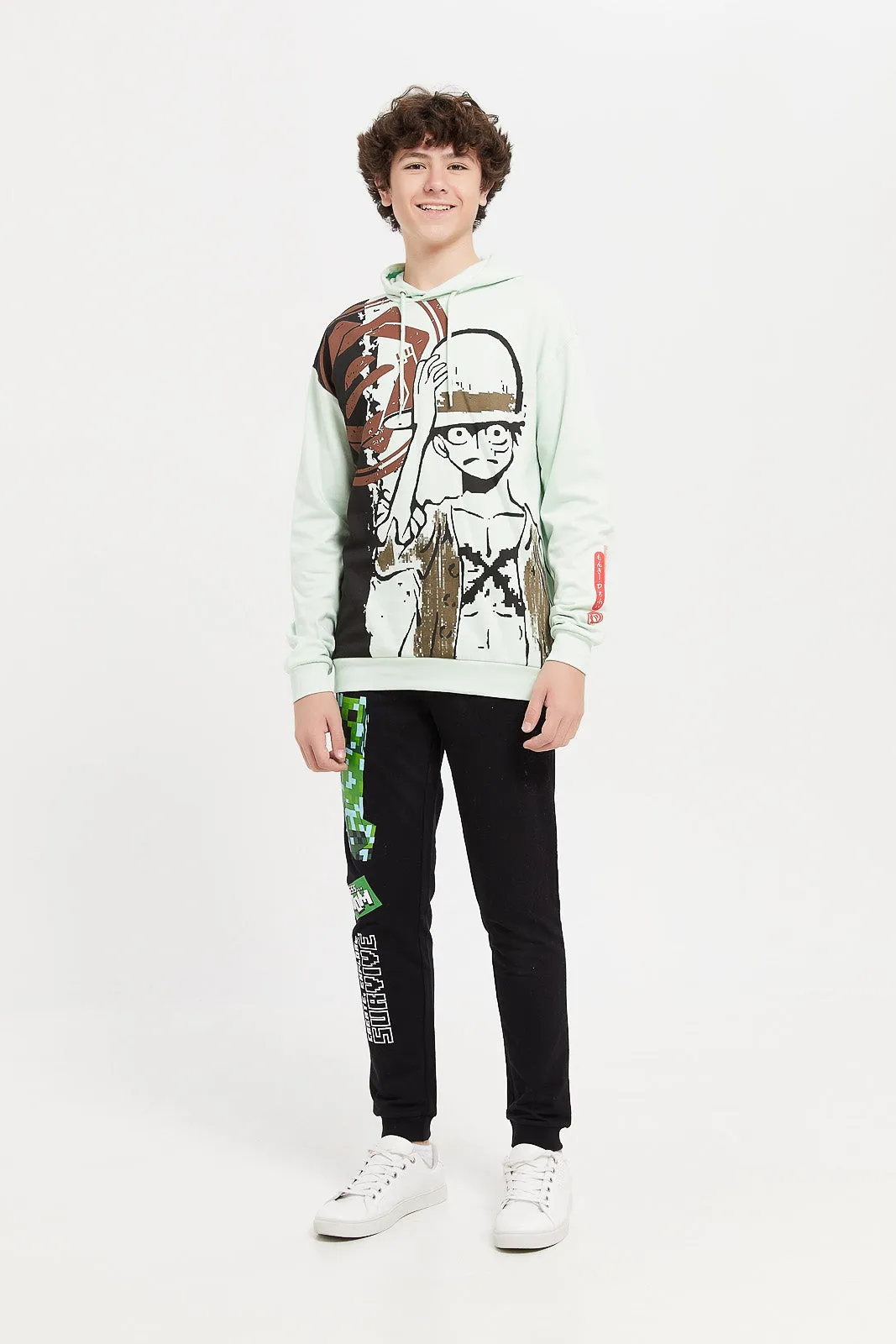 Senior Boys Mint One Piece Oversize Sweatshirt