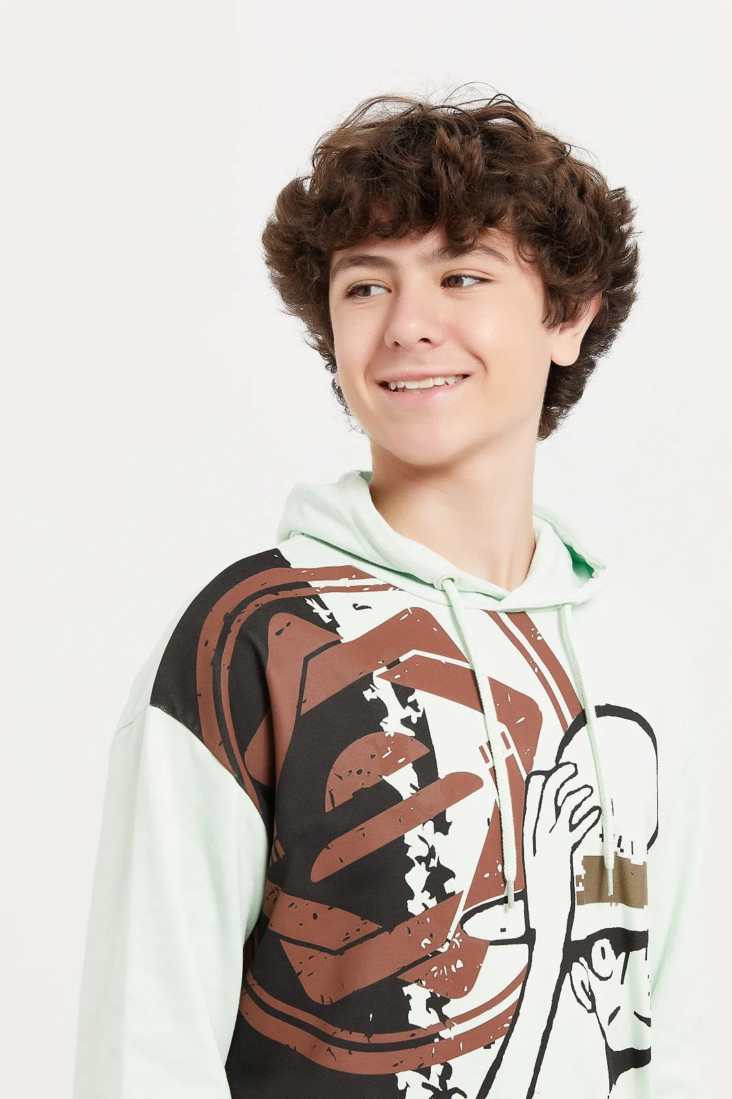 Senior Boys Mint One Piece Oversize Sweatshirt