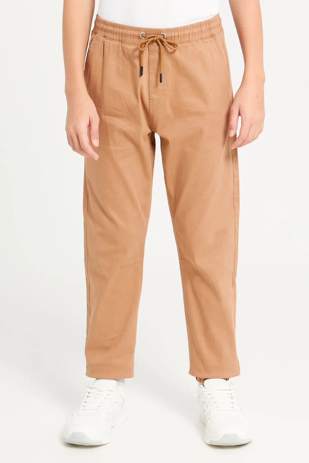 Senior Boys Tan Pull On Table Joggers