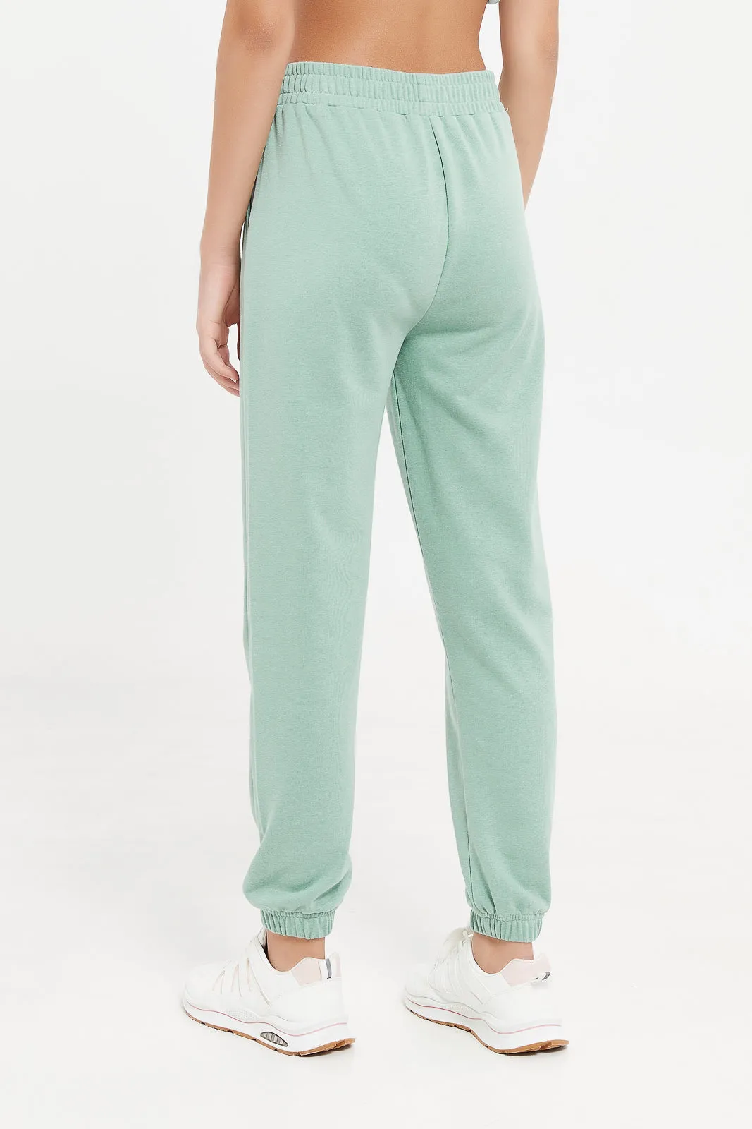 Senior Girls Green Print Jogger