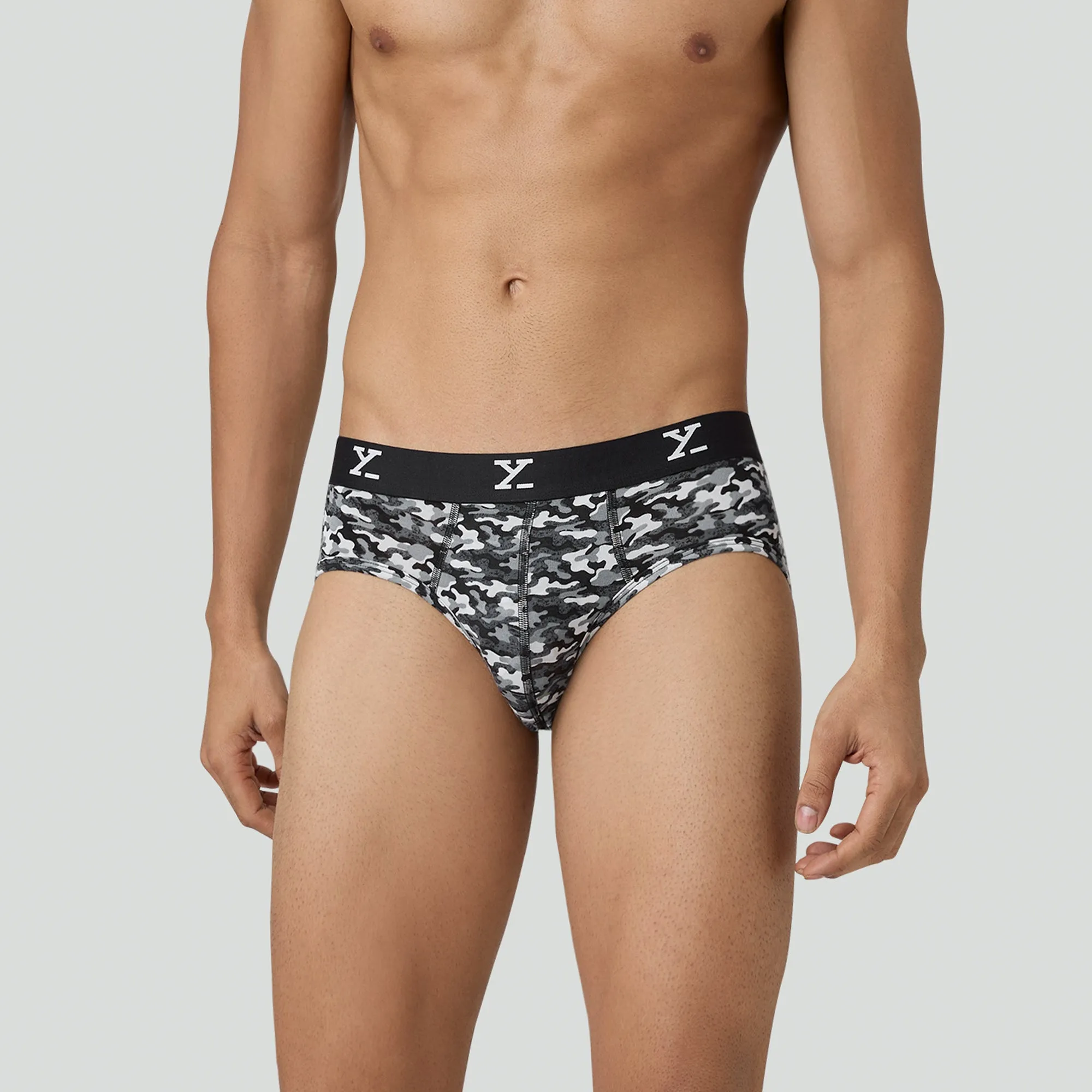 Shuffle Modal Briefs Camouflage Grey