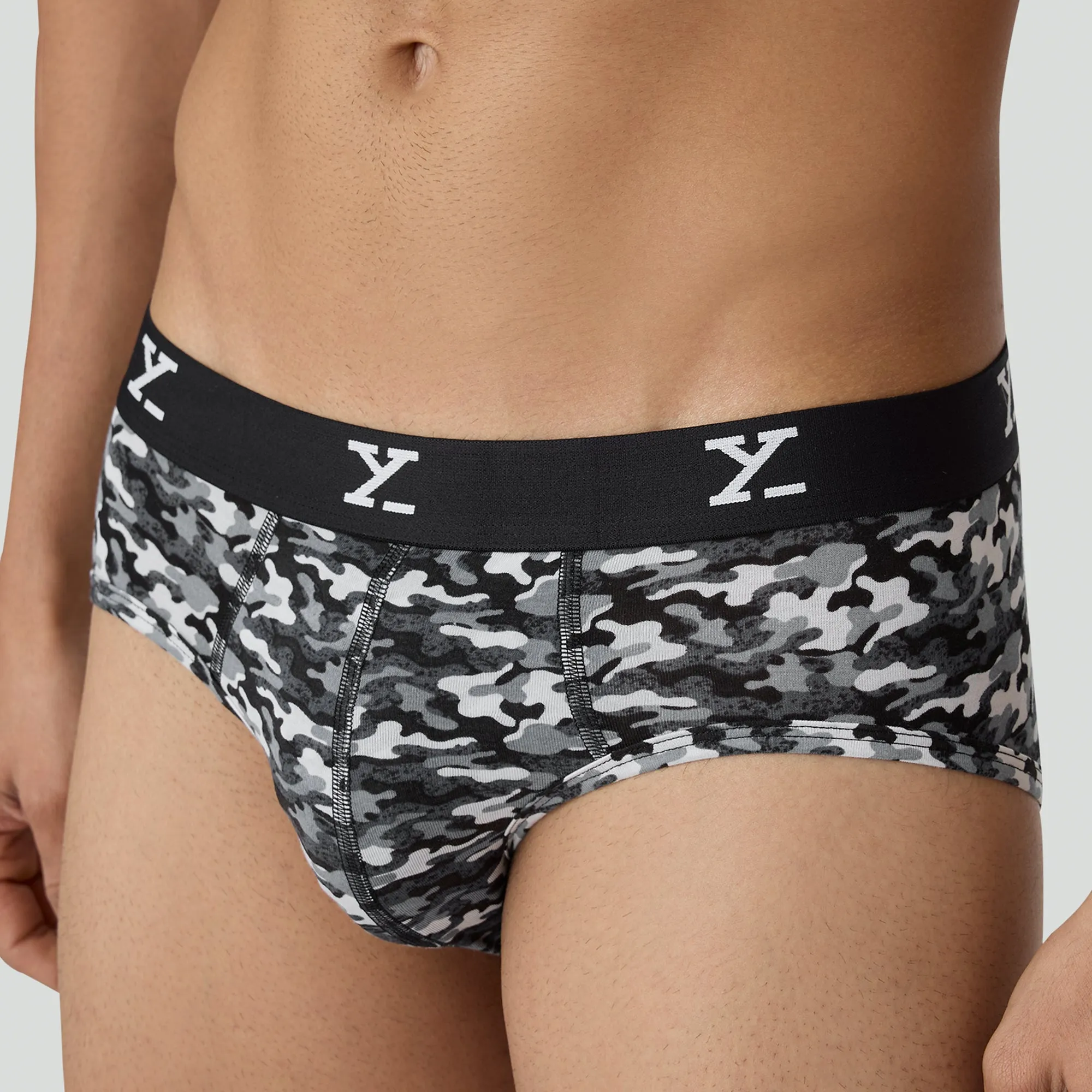 Shuffle Modal Briefs Camouflage Grey