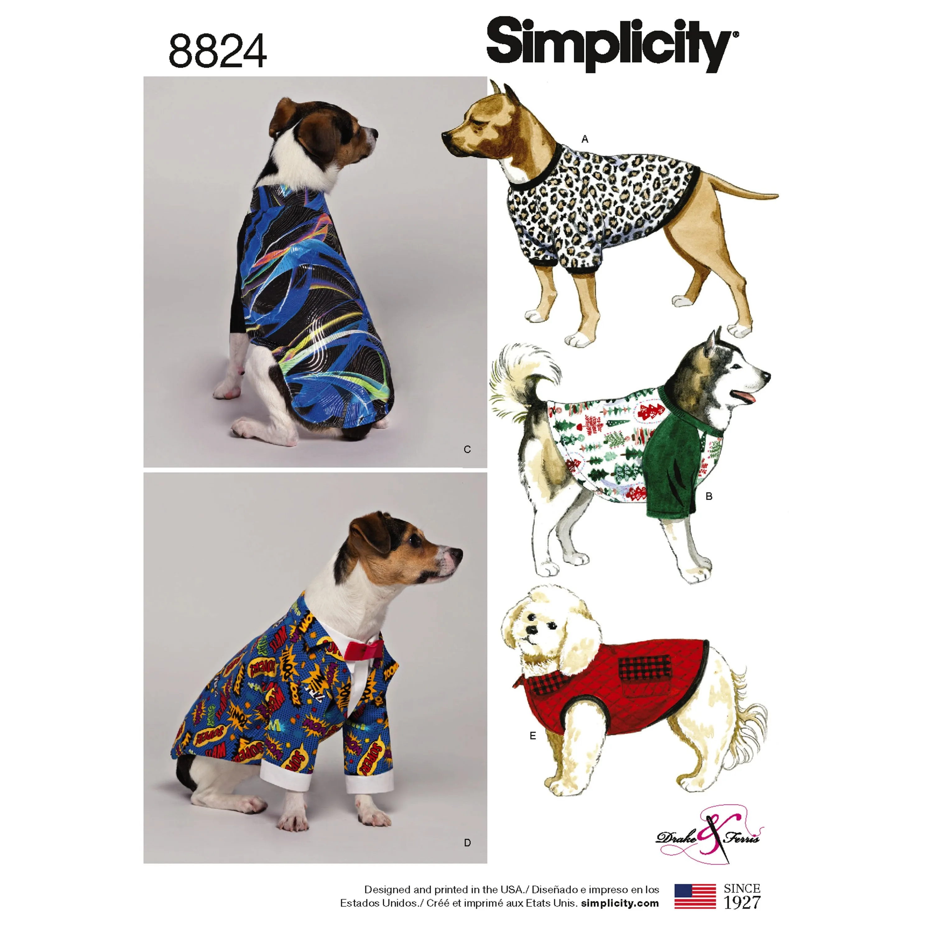 Simplicity Pattern 8824 dog coats