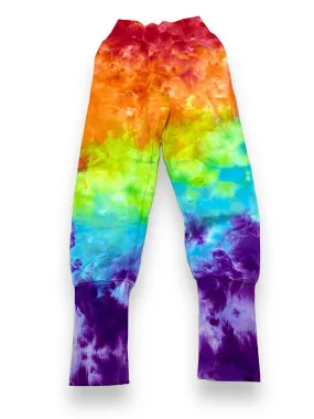 Size Large (6-9y) GWM Joggers - ICE-DYED Rainbow (French Terry)