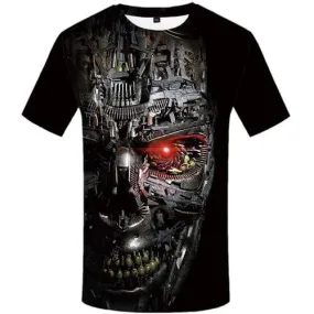 Skull T-shirt Men Metal Tshirts Casual Military Tshirt Anime War Tshirt Printed Black T-shirts 3d Short Sleeve summer Men