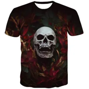 Skull T-shirt Men Terror T-shirts 3d Hip Hop Tshirt Anime Rock T shirts Funny Halloween Shirt Print Short Sleeve Hip hop Unisex