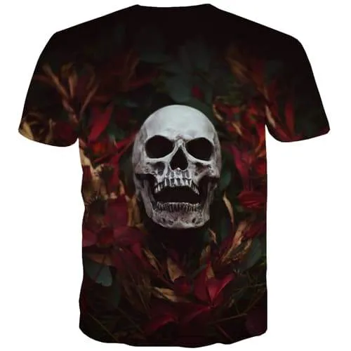 Skull T-shirt Men Terror T-shirts 3d Hip Hop Tshirt Anime Rock T shirts Funny Halloween Shirt Print Short Sleeve Hip hop Unisex