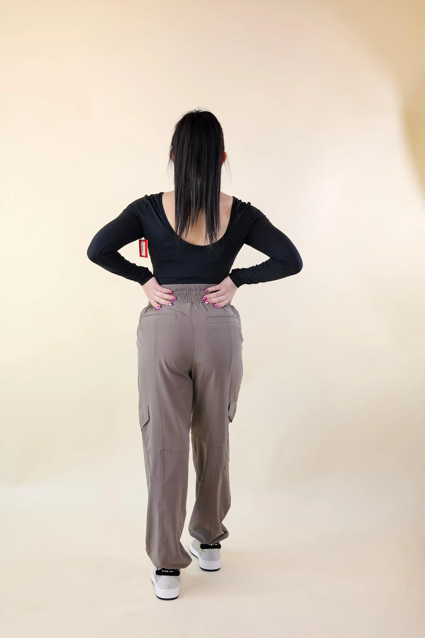 SPANX | Casual Fridays Cargo Jogger in Smoke (Brown)