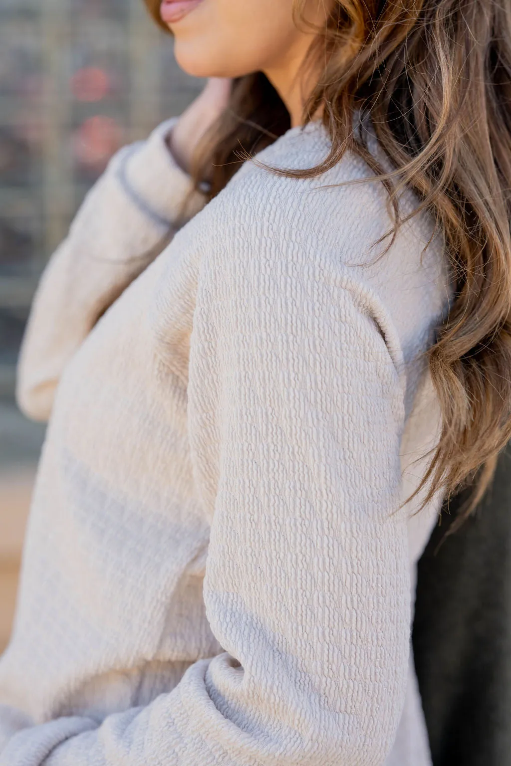 Subtle Textured Crewneck Sweatshirt