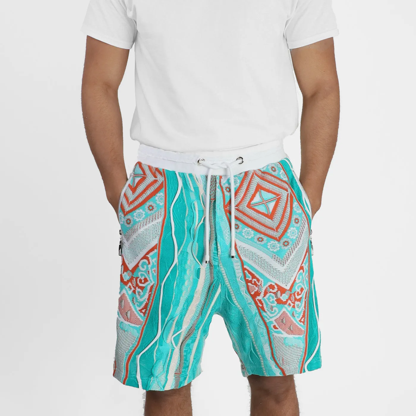 Sweater Pieced Fleece Shorts - South Beach