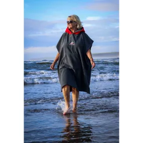 SwimTech Microfibre Poncho - Grey / Red