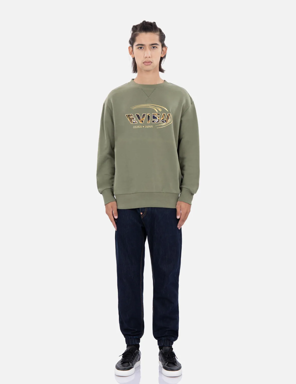 Tattoo Koi-Pattern Logo Print Sweatshirt