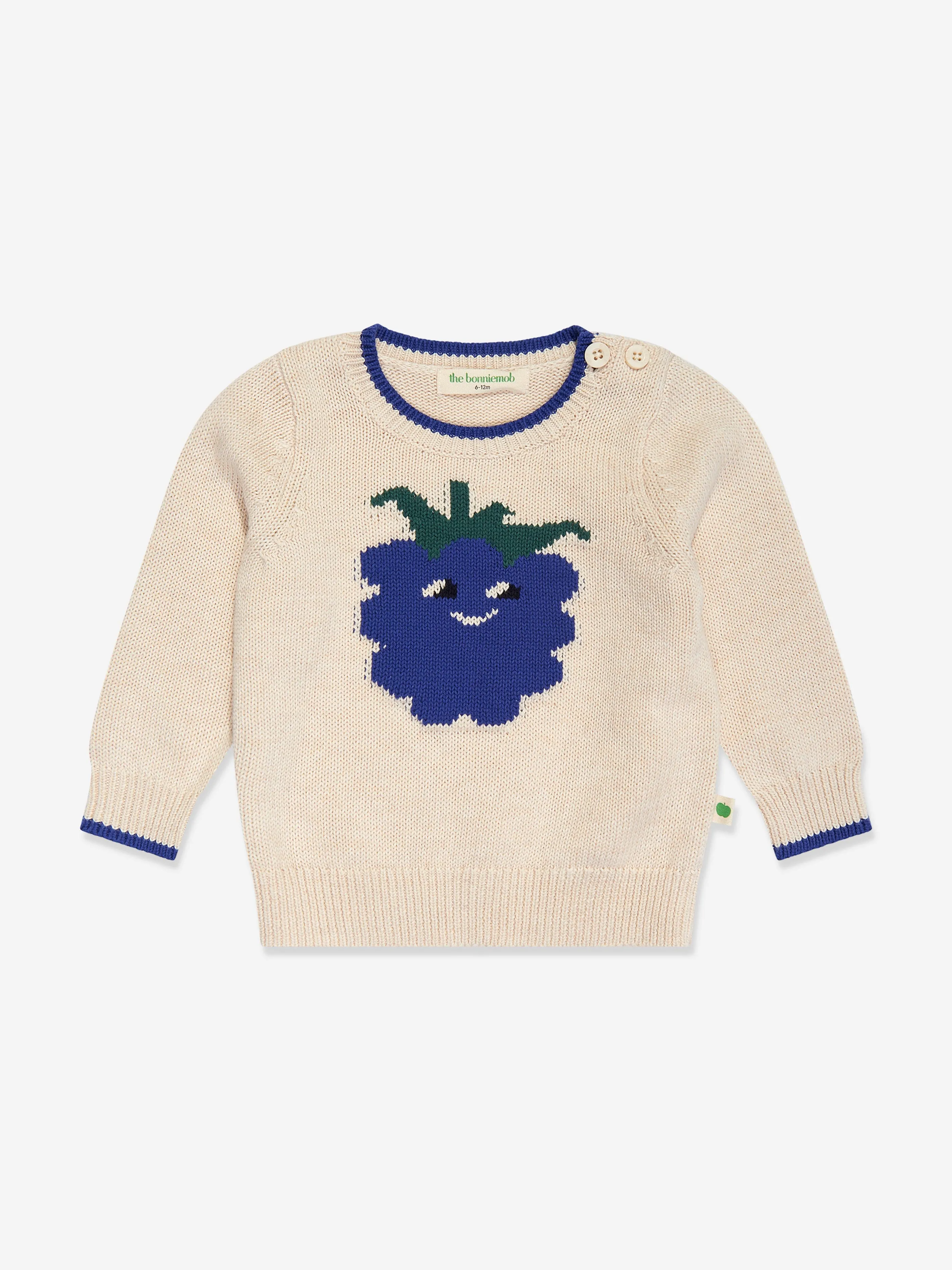 The Bonnie Mob Boys Blackberry Knit Jumper in Ivory