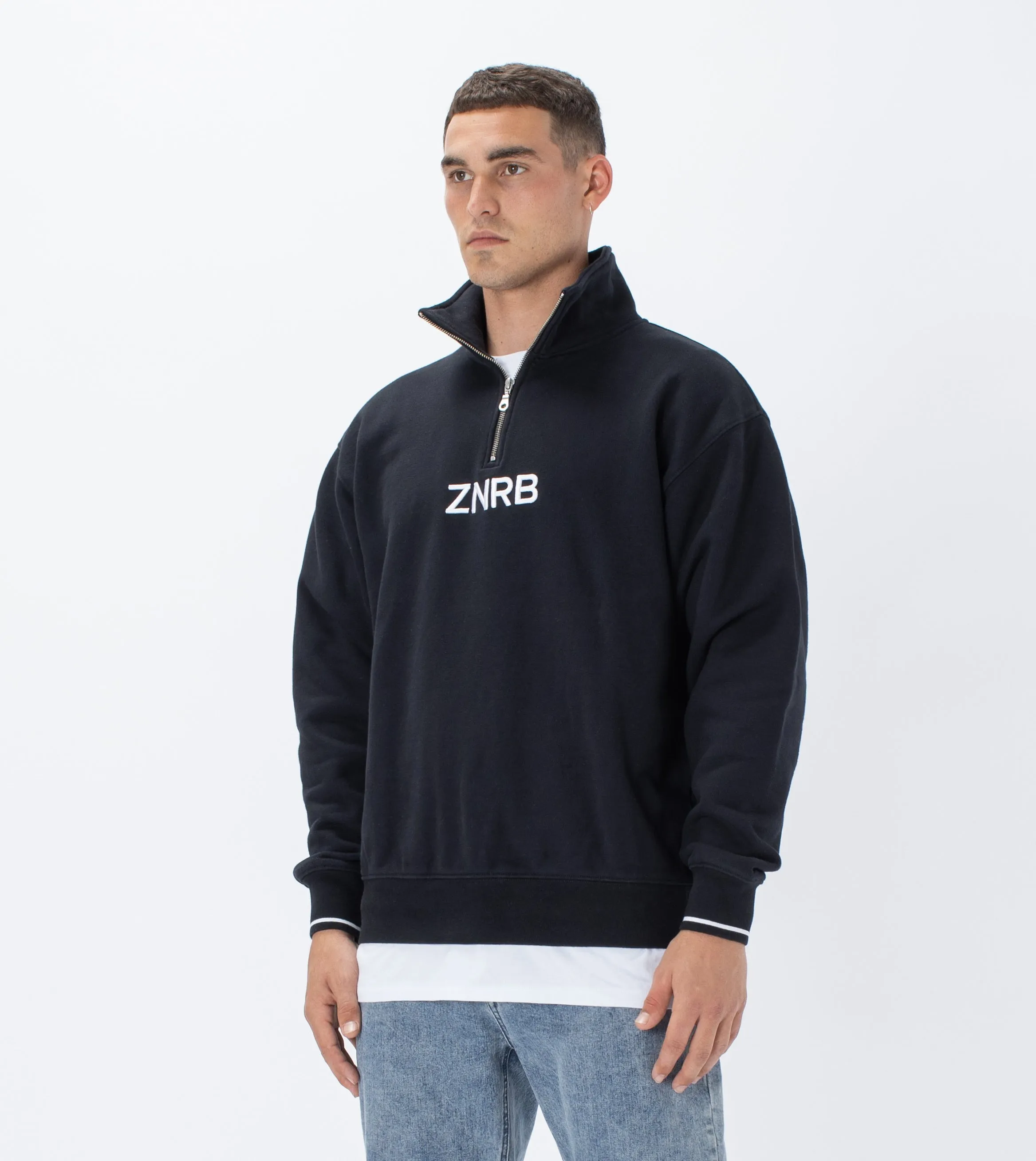 Track Zip Sweat Black