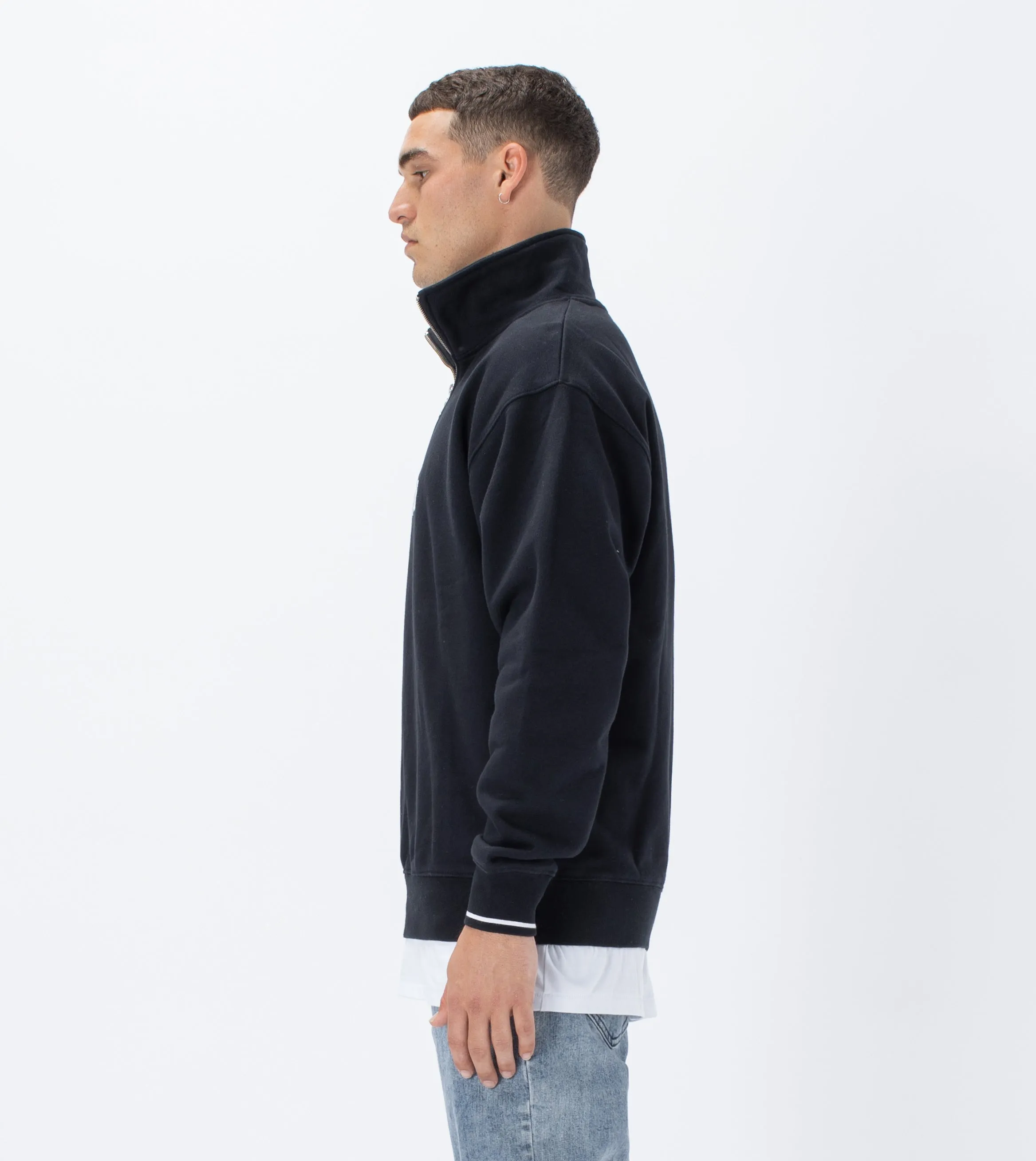 Track Zip Sweat Black