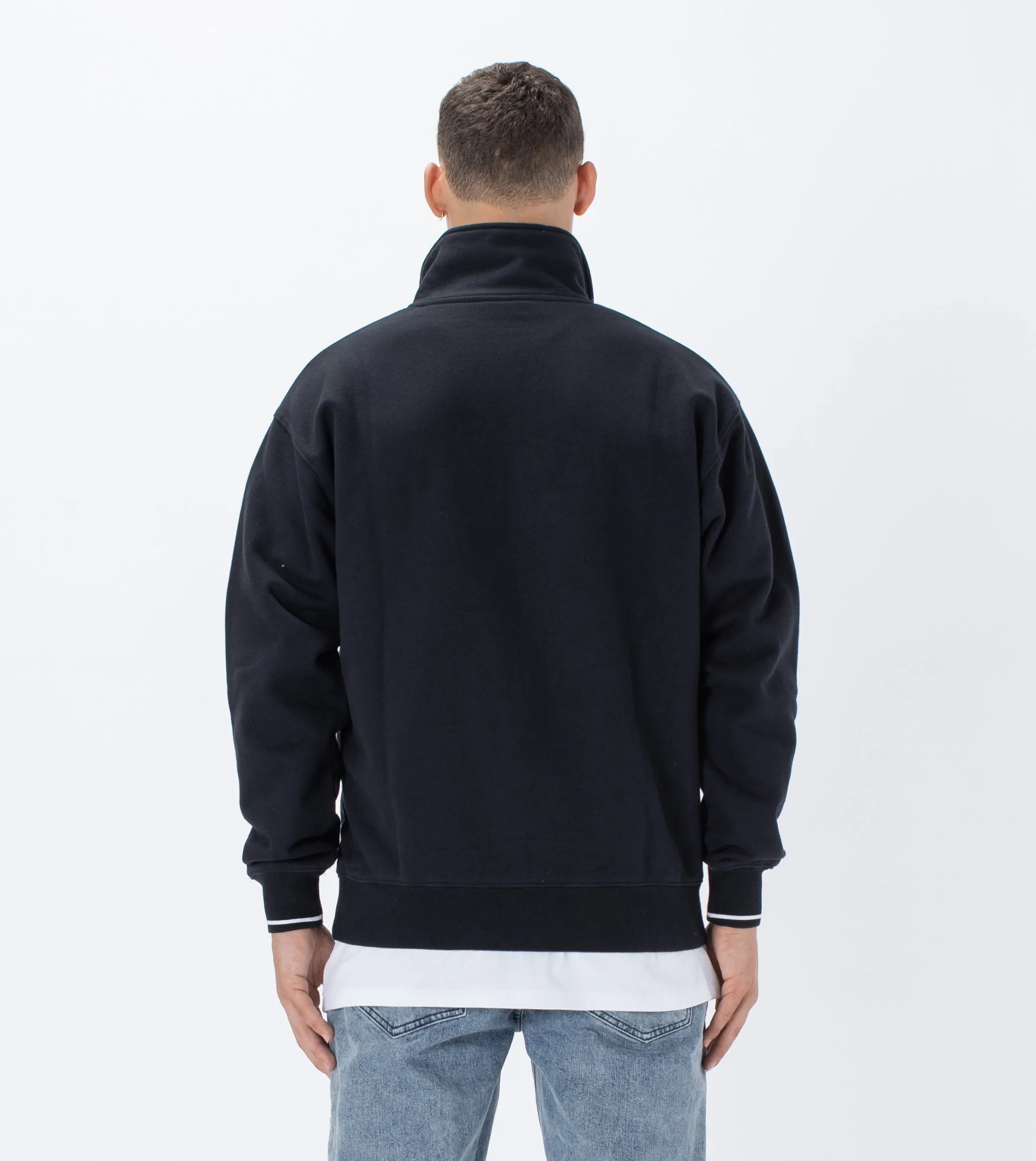 Track Zip Sweat Black