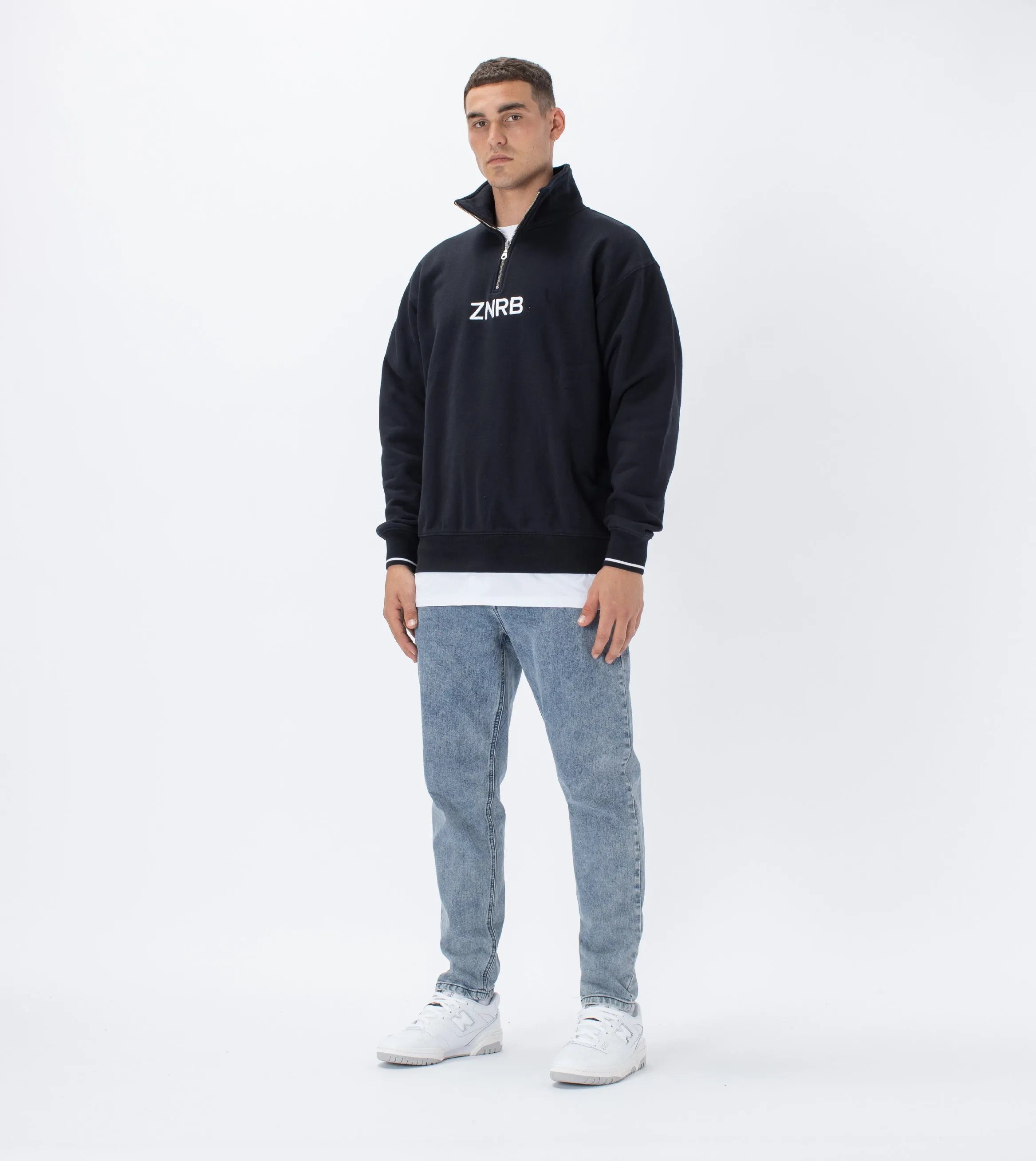 Track Zip Sweat Black