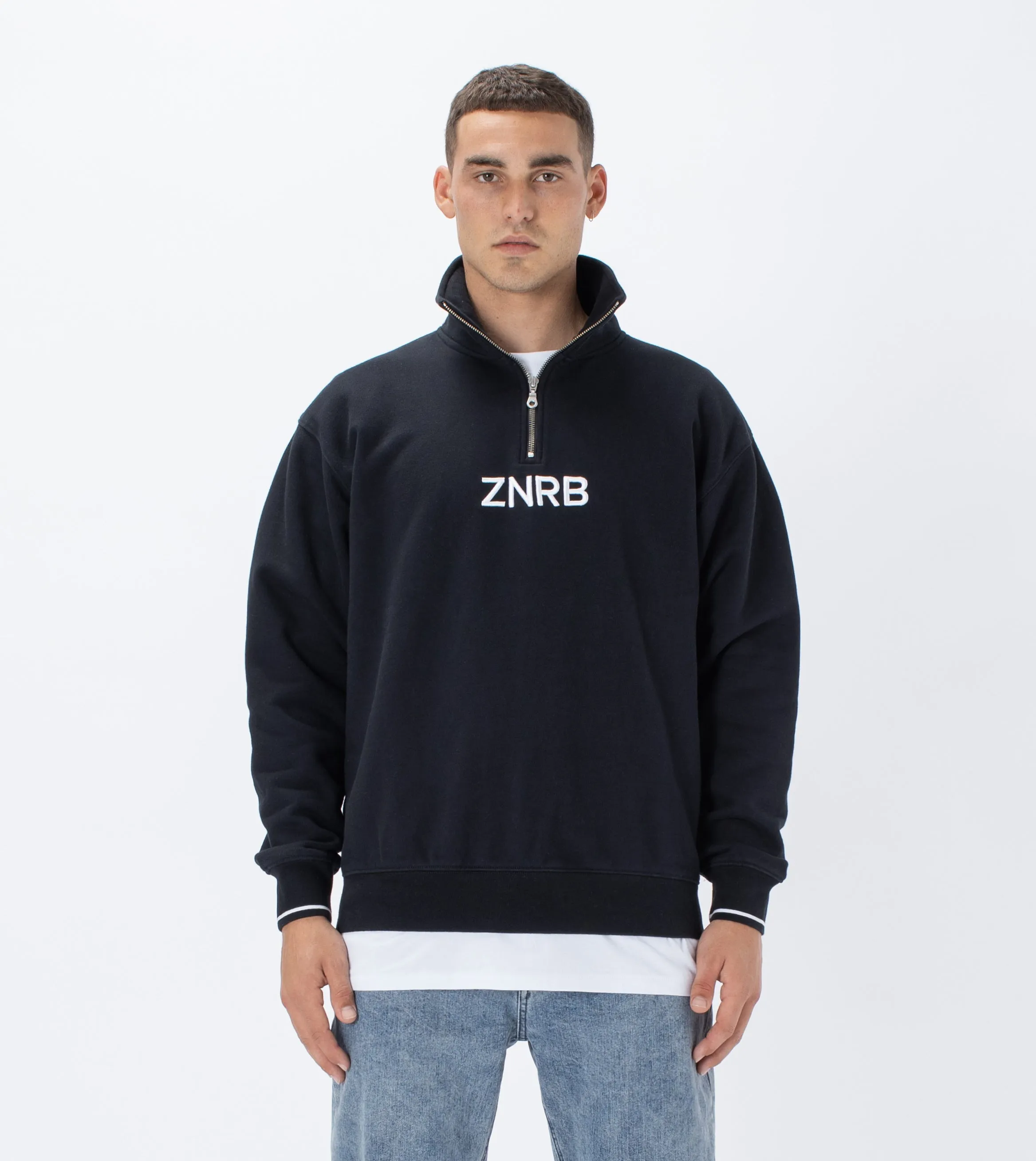 Track Zip Sweat Black