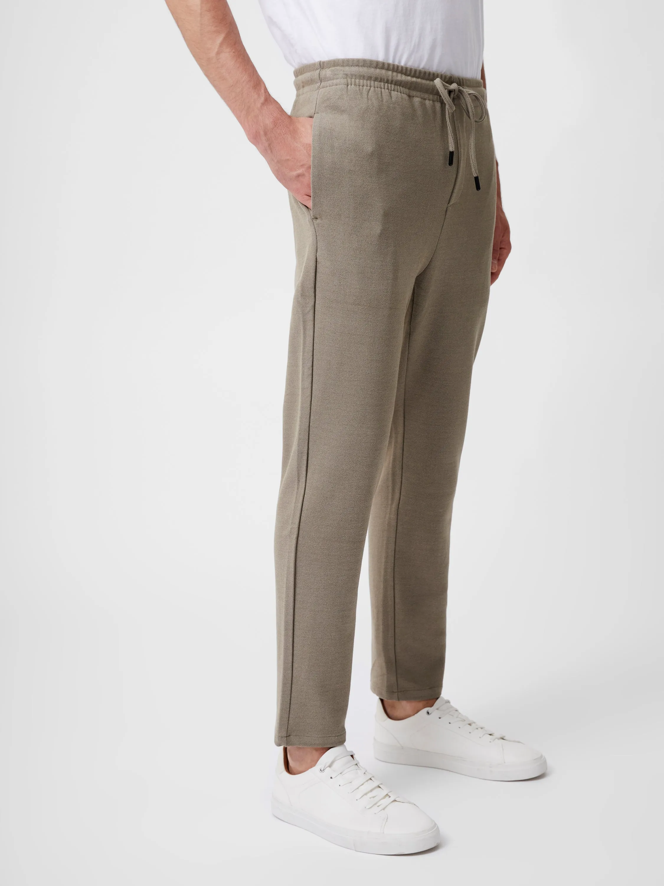 Twill Tie Waistband Joggers