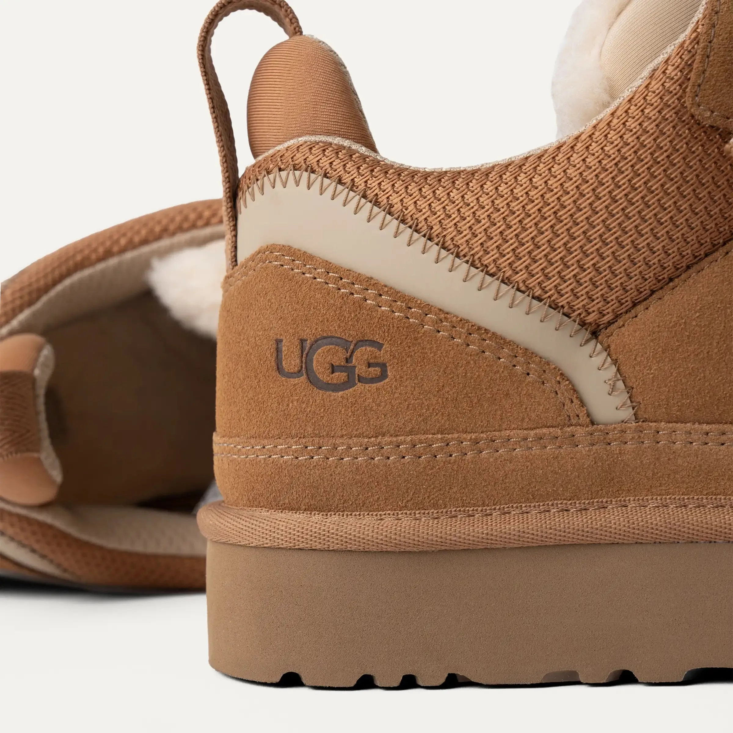 UGG Women's Lowmel Sneaker Chestnut Bundle Includes Jason Markk Repel   UGG Leda Sock