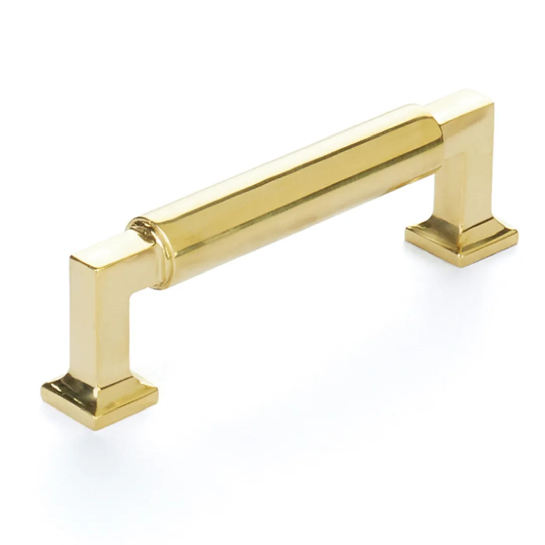 Unlacquered Brass "Neal" Cabinet Knobs and Pulls Cabinet Hardware