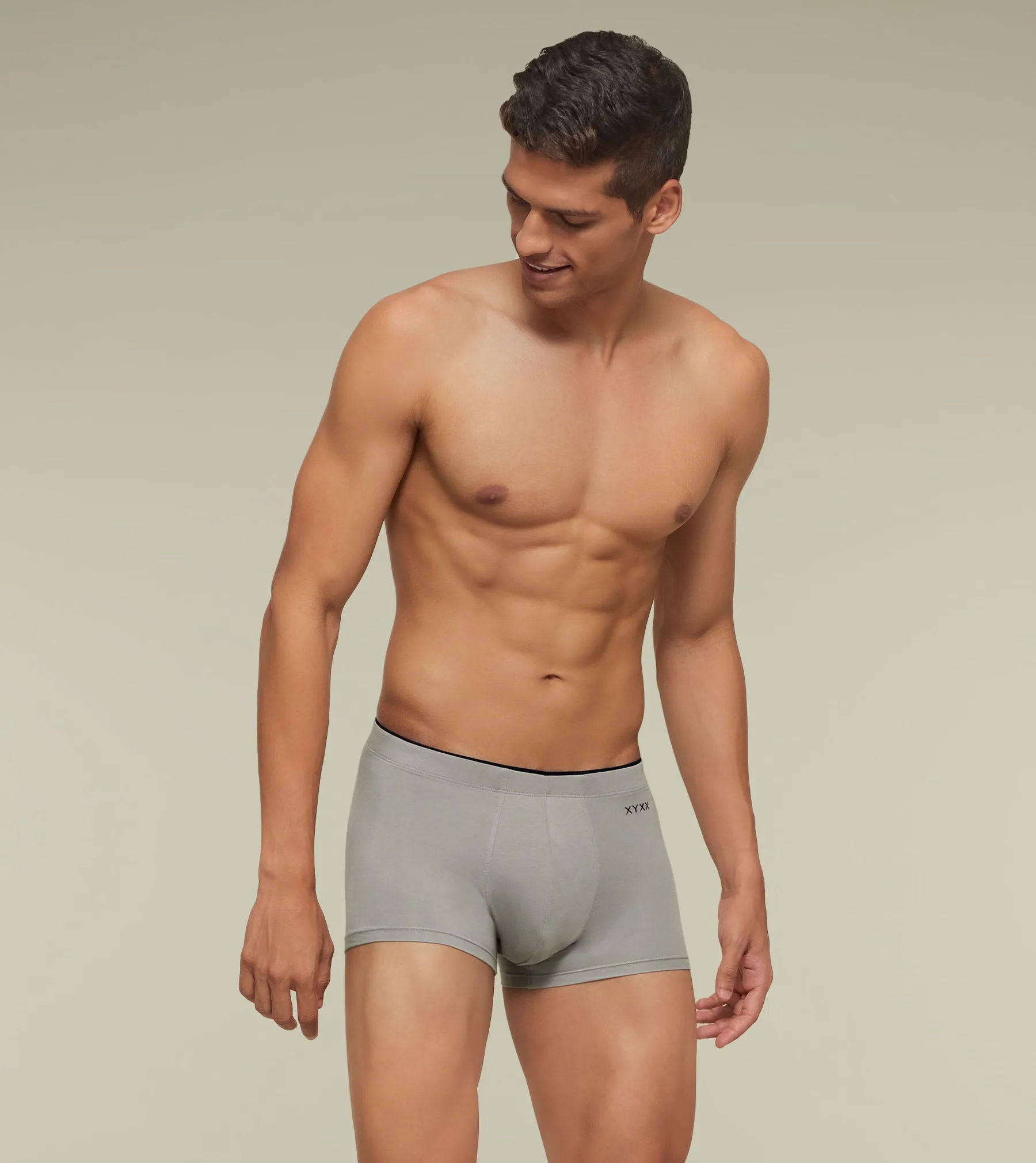 Uno Modal Trunks Pack of 3 (Black, Light Grey)