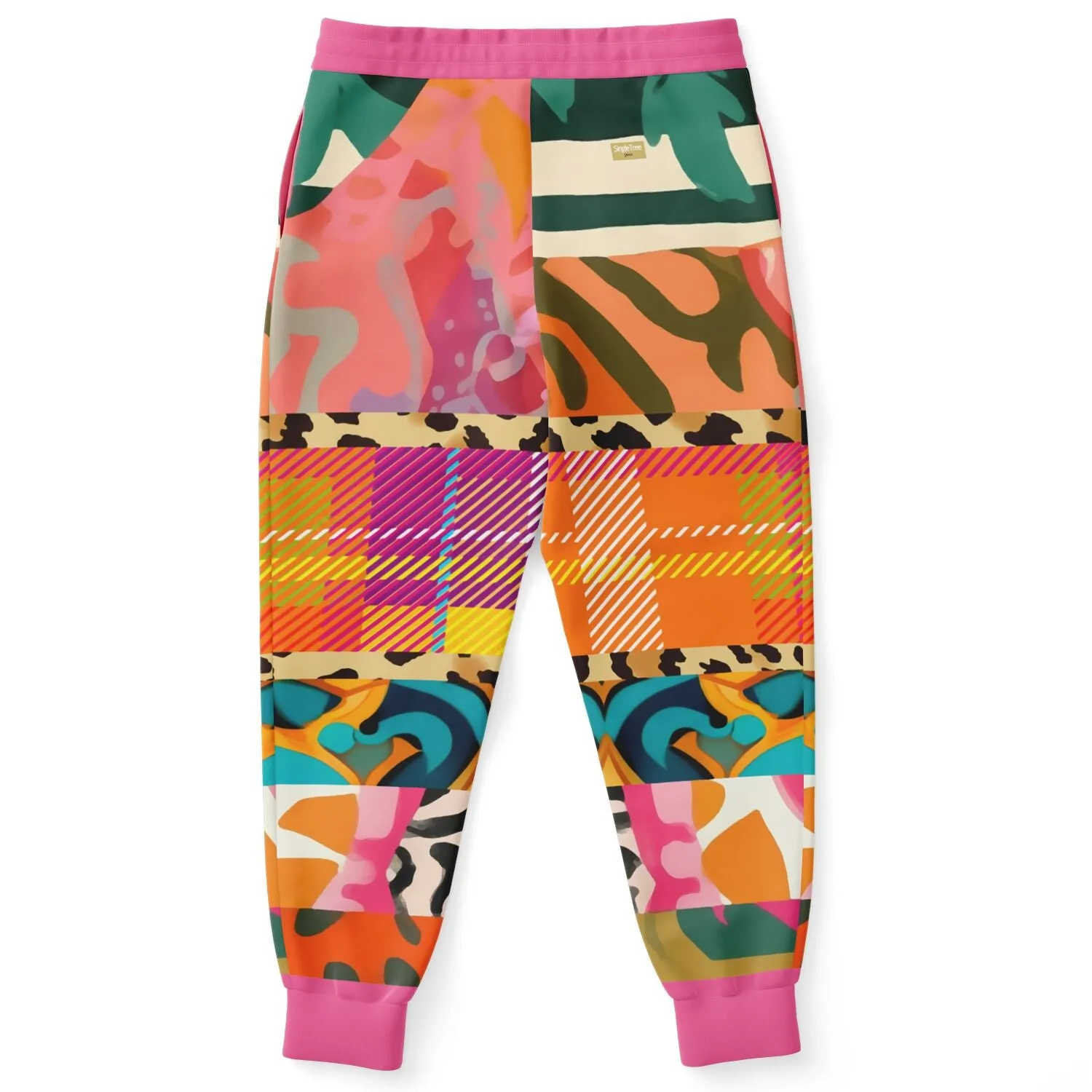 Untouched Beauty of Medusa Abstract Patchwork Eco-Poly Unisex Joggers