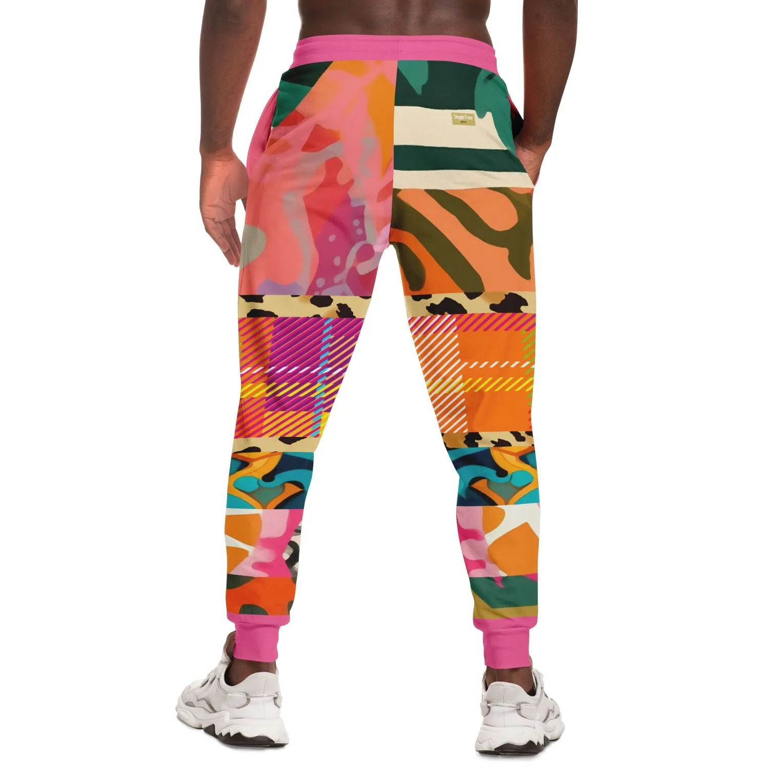 Untouched Beauty of Medusa Abstract Patchwork Eco-Poly Unisex Joggers