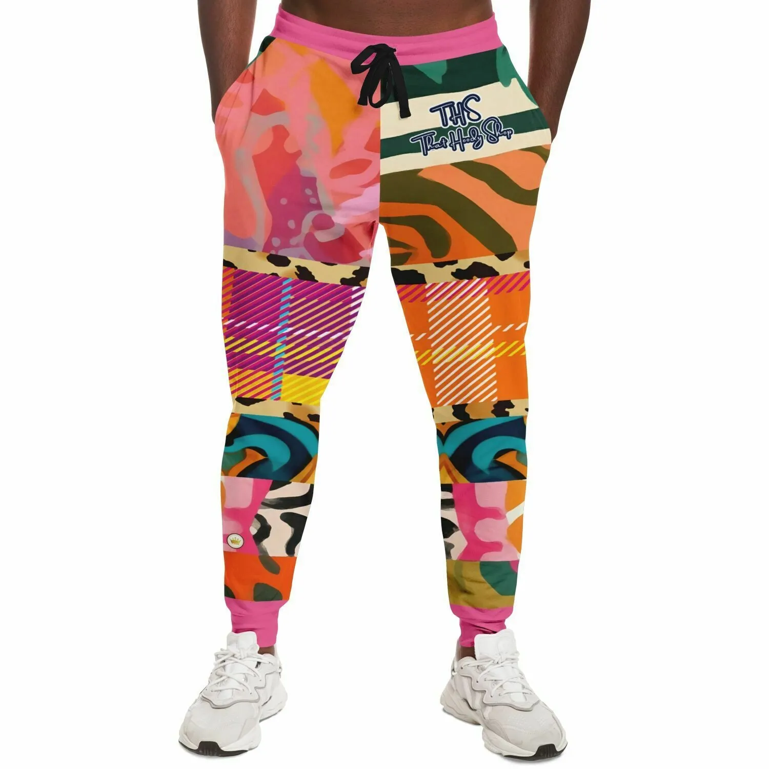 Untouched Beauty of Medusa Abstract Patchwork Eco-Poly Unisex Joggers