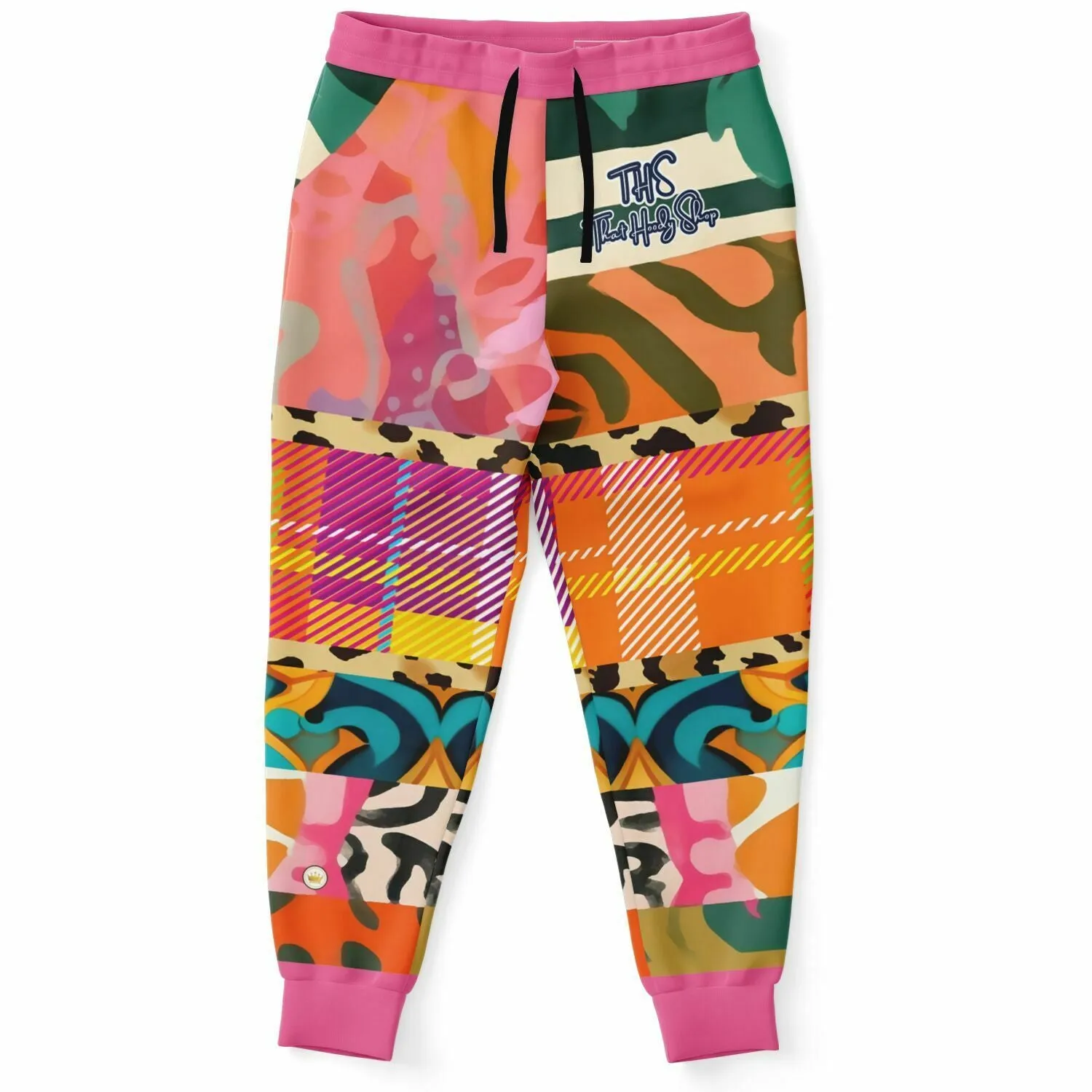 Untouched Beauty of Medusa Abstract Patchwork Eco-Poly Unisex Joggers