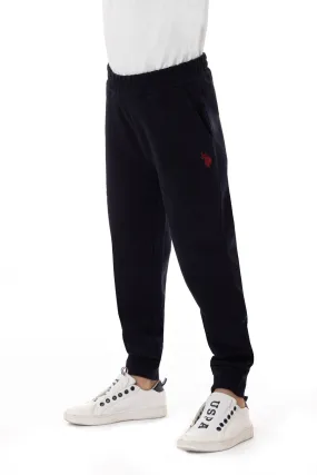 US POLO BOYS COTTON JOGGERS IN BLUE