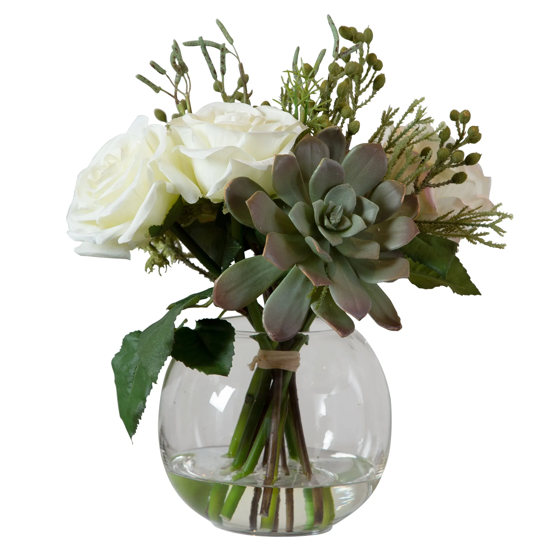 Uttermost Belmonte Floral Bouquet & Vase