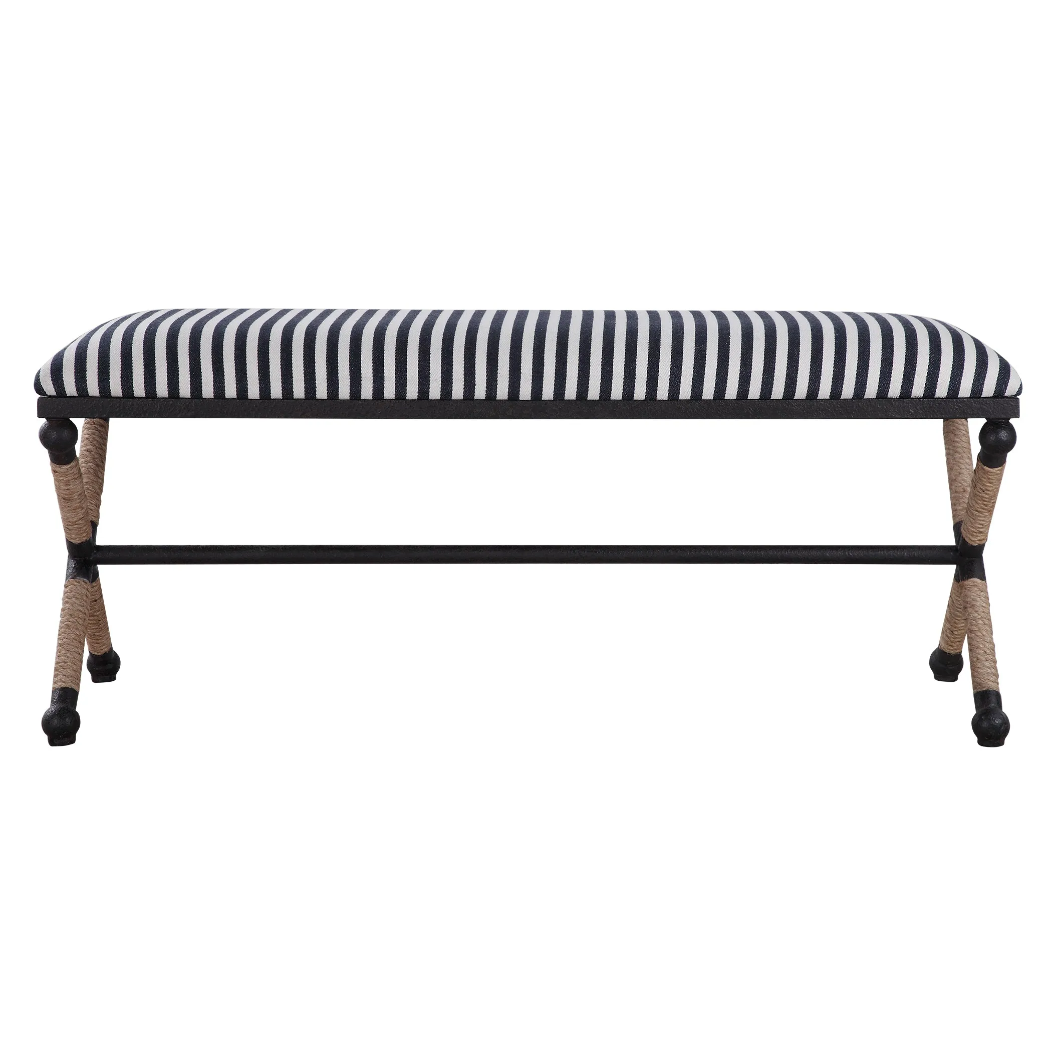 Uttermost Braddock Striped Bench