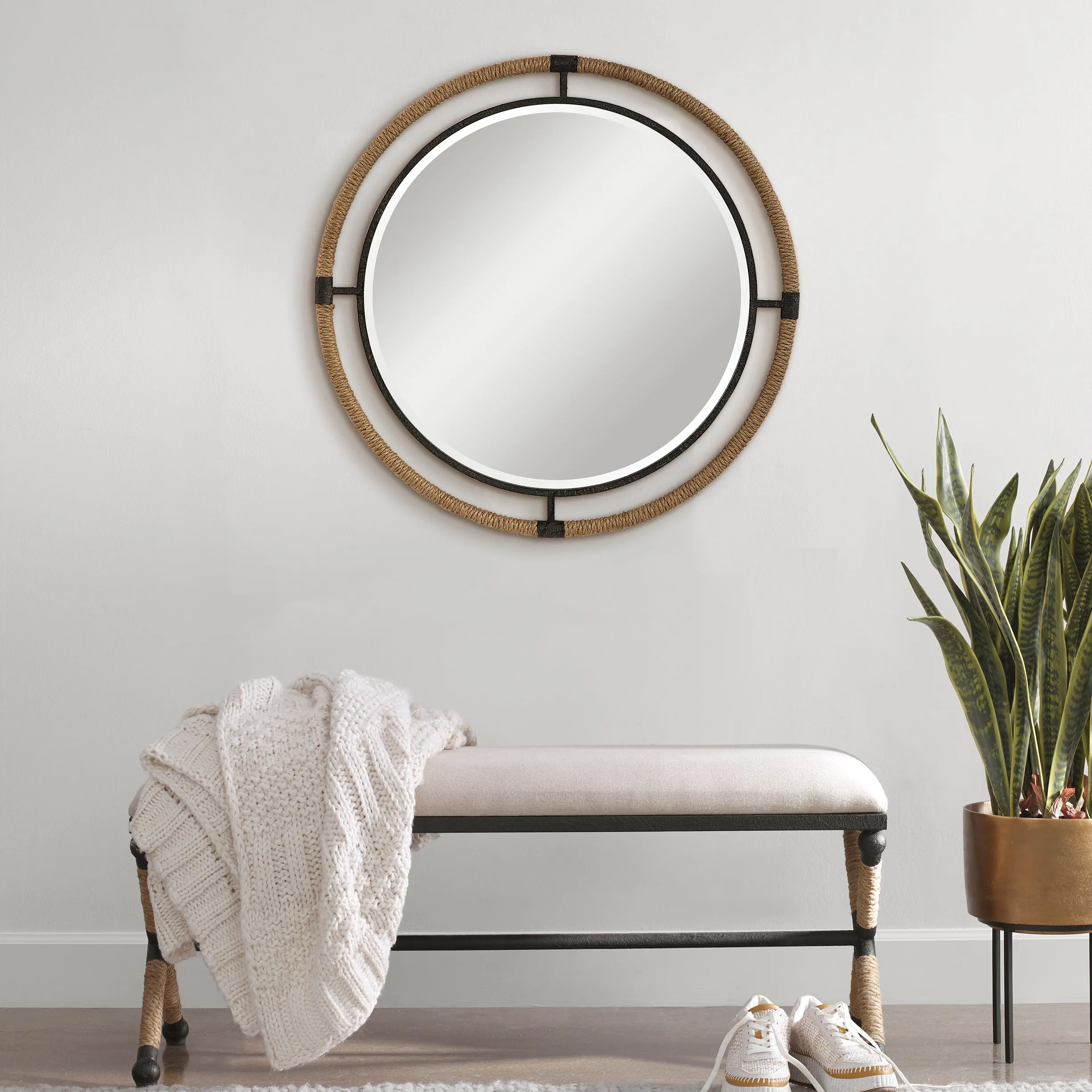 Uttermost Melville Coastal Round Mirror