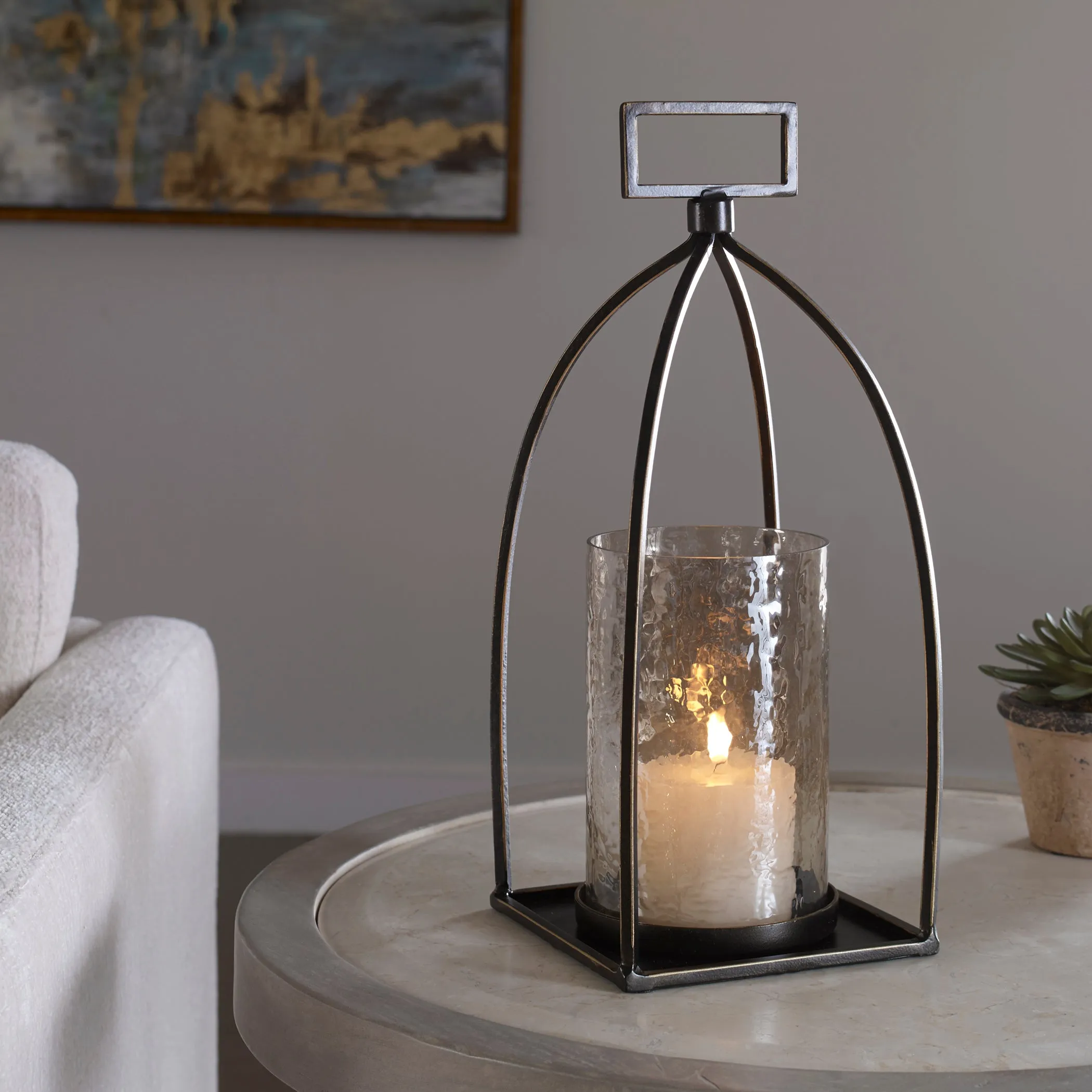 Uttermost Riad Bronze Lantern Candleholder