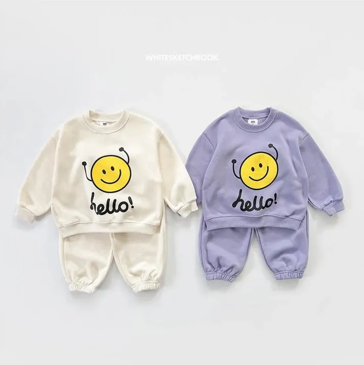 Whitesketchbook Hello Smile Fleece Set