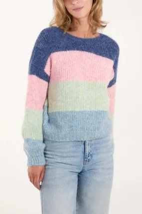 Wild Flower Block Stripe Jumper