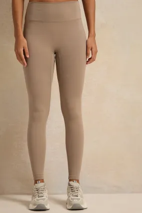 Women Brown Active Leggings