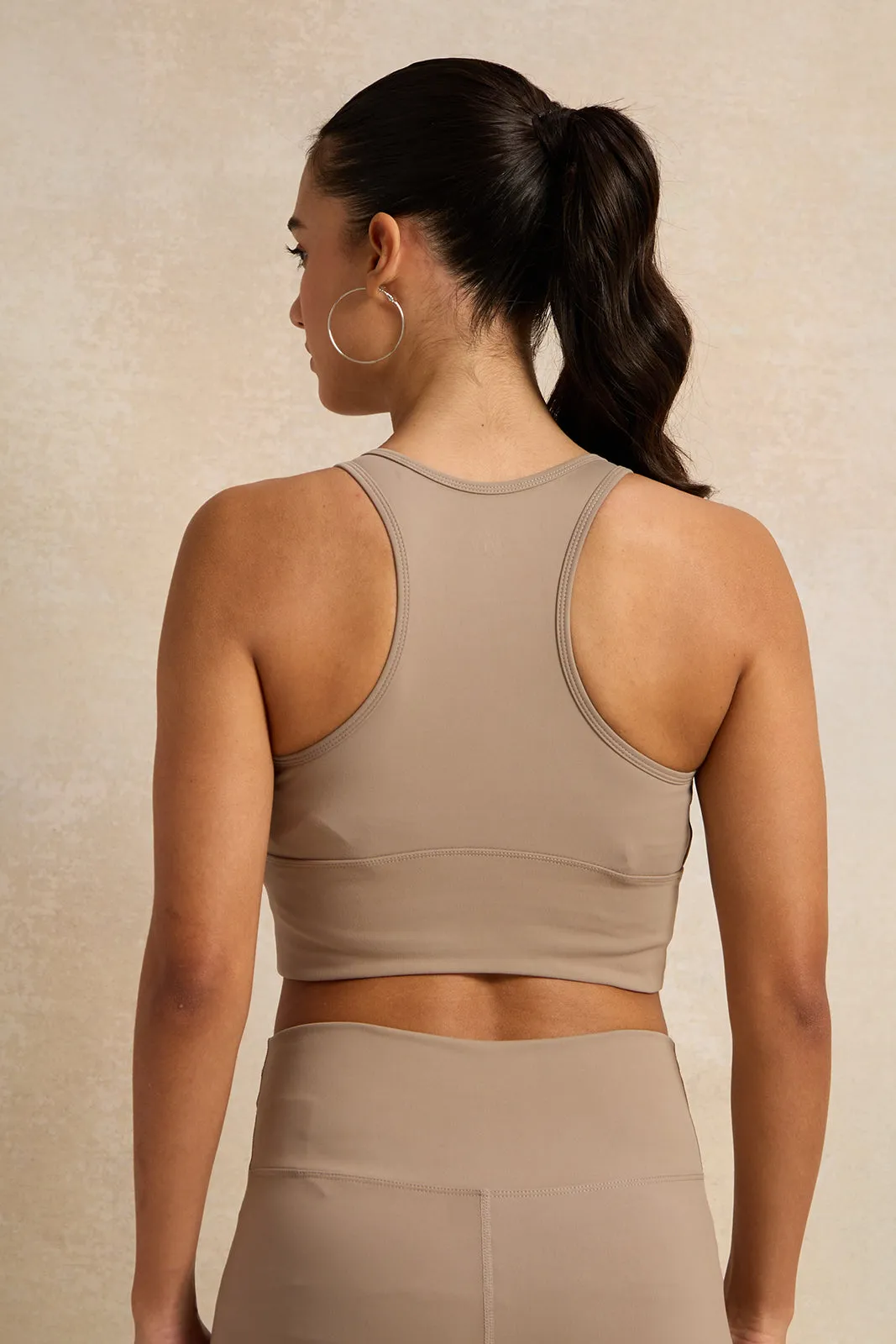 Women Brown Active Sports Bra