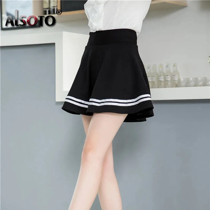 Women Skirt High Waist Mid-Pleated Korean Version