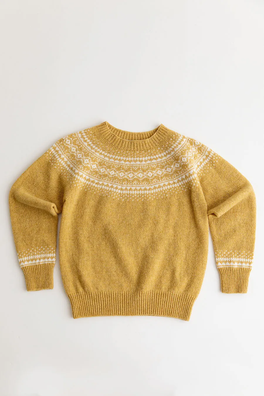 Womens Aviemore Yoke Fair Isle Jumper - Yellow