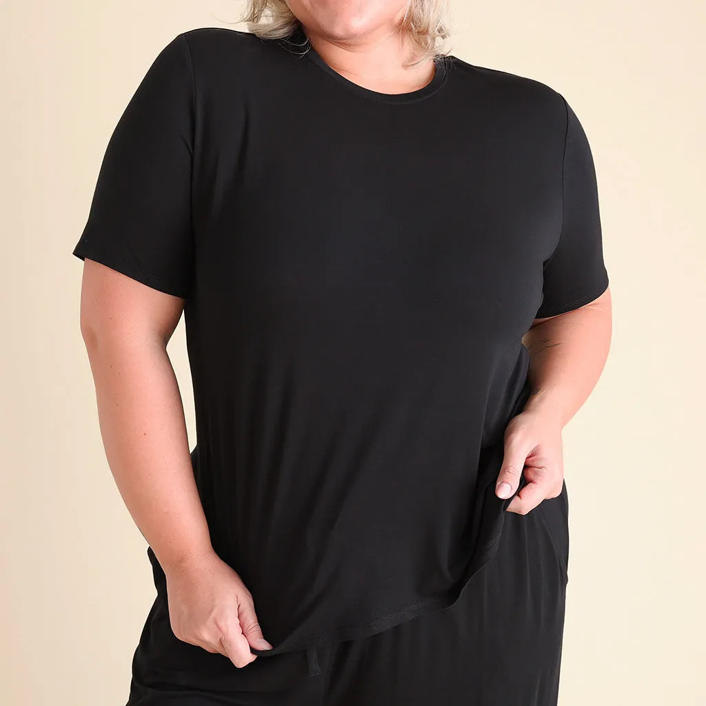 Women's Black Loose Tee