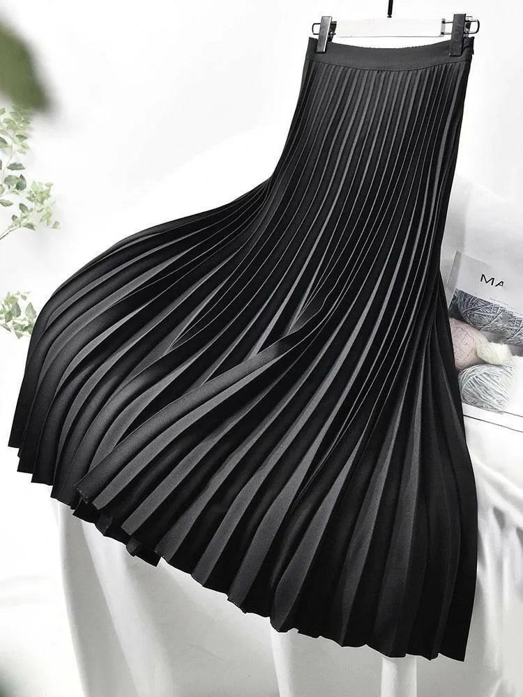 Women's Pleated Long Skirt