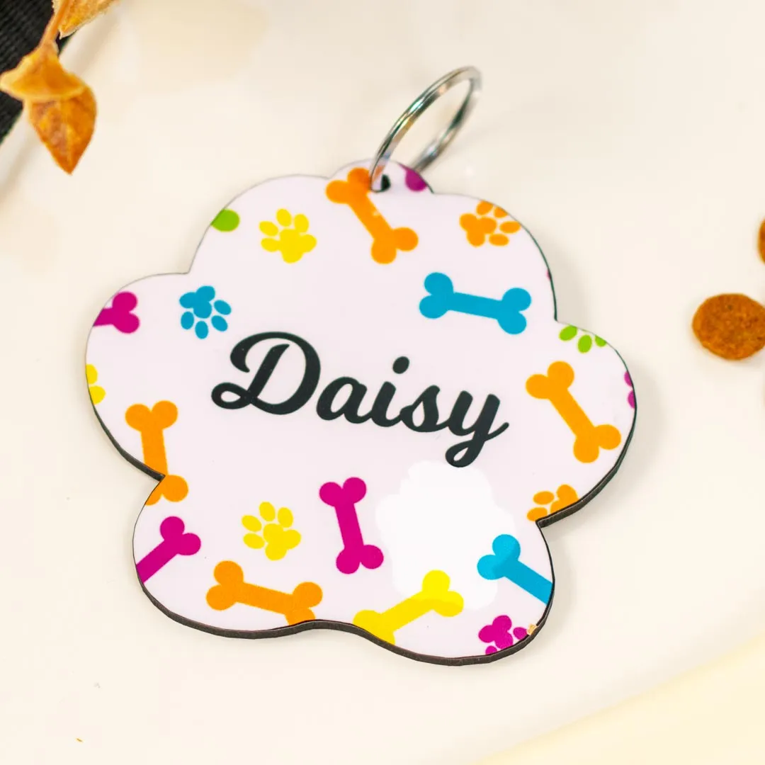 Wooden Dog Name Tag With Name & Photo